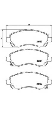 BREMBO P 78 009 Комплект гальмівних колодок,