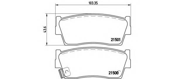 BREMBO P 79 006 Комплект гальмівних колодок,