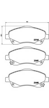 BREMBO P 83 046 Комплект тормозных колодок,