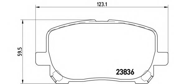 BREMBO P 83 061 Комплект тормозных колодок,