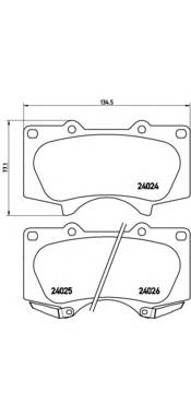 BREMBO P 83 102 Комплект гальмівних колодок,