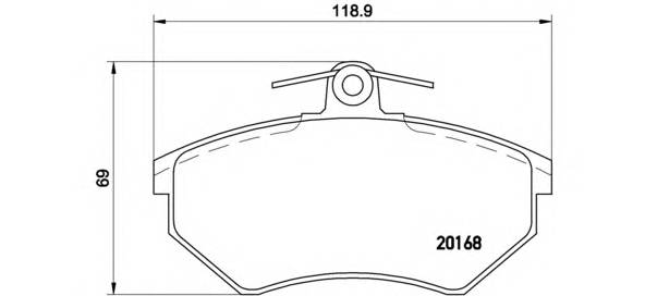 BREMBO P 85 011 Комплект тормозных колодок,