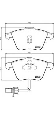 BREMBO P 85 056 Комплект тормозных колодок,