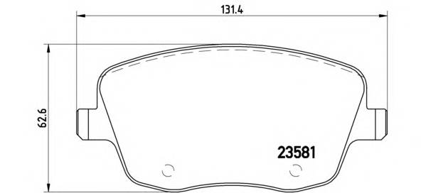 BREMBO P 85 057 Комплект гальмівних колодок,