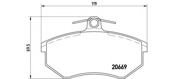 BREMBO P 85 092 Комплект гальмівних колодок,