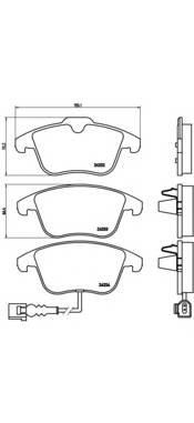 BREMBO P 85 112 Комплект гальмівних колодок,