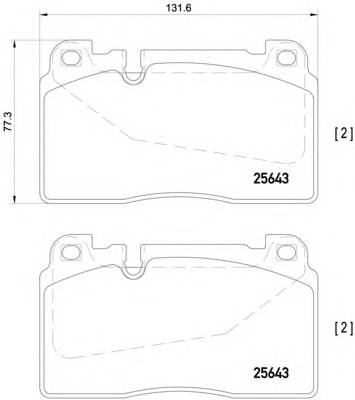 BREMBO P 85 123 Комплект гальмівних колодок,