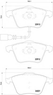 BREMBO P 85 129 Комплект тормозных колодок,