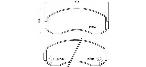 BREMBO P 99 003 Комплект тормозных колодок,