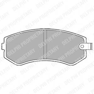 DELPHI LP1544 Комплект гальмівних колодок,