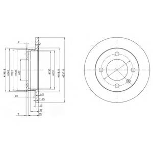 DELPHI BG2118 Тормозной диск