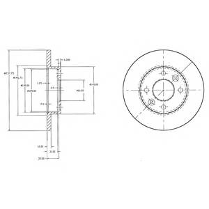 DELPHI BG2217 Гальмівний диск