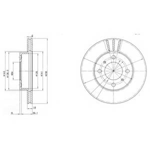 DELPHI BG2810 Тормозной диск