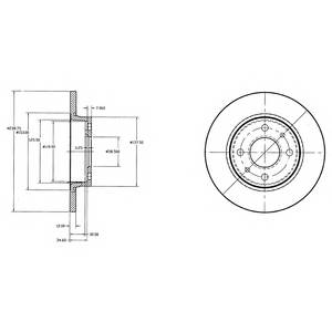 DELPHI BG2466 Тормозной диск