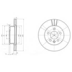 DELPHI BG2717 Тормозной диск