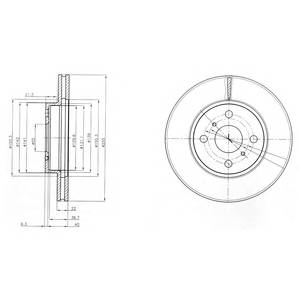 DELPHI BG4053 Тормозной диск