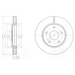 DELPHI BG4248 Тормозной диск