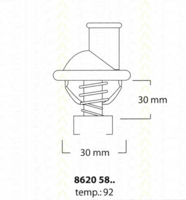 TRISCAN 8620 5892 Термостат, охлаждающая жидкость