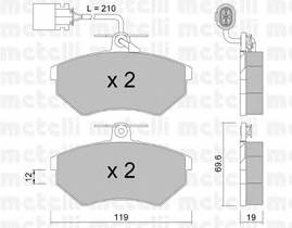 METELLI 22-0050-1 Комплект тормозных колодок,