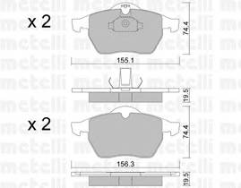 METELLI 22-0118-0 Комплект тормозных колодок,