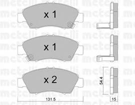 METELLI 22-0138-0 Комплект гальмівних колодок,