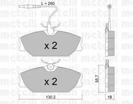 METELLI 22-0142-0 Комплект тормозных колодок,