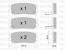 METELLI 22-0151-0 Комплект гальмівних колодок,