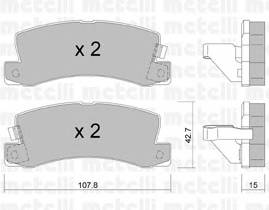 METELLI 22-0161-1 Комплект гальмівних колодок,