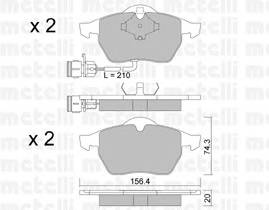 METELLI 22-0181-0 Комплект гальмівних колодок,