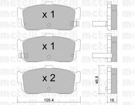 METELLI 22-0193-1 Комплект тормозных колодок,