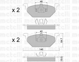 METELLI 22-0211-1 Комплект тормозных колодок,