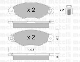 METELLI 22-0253-0 Комплект тормозных колодок,