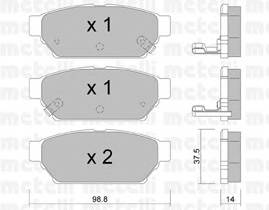 METELLI 22-0396-0 Комплект гальмівних колодок,