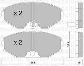 METELLI 22-0405-0 Комплект гальмівних колодок,