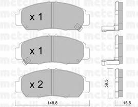 METELLI 22-0462-0 Комплект тормозных колодок,