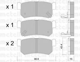 METELLI 22-0519-0 Комплект тормозных колодок,