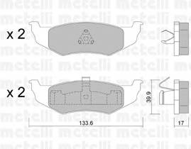 METELLI 22-0522-0 Комплект тормозных колодок,