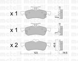 METELLI 22-0556-1 Комплект тормозных колодок,