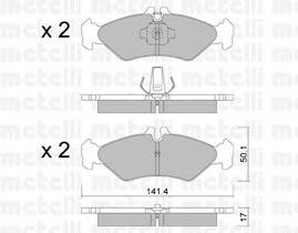 METELLI 22-0571-0 Комплект гальмівних колодок,