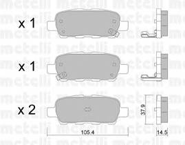 METELLI 22-0612-0 Комплект гальмівних колодок,