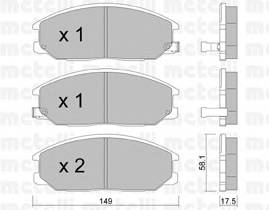 METELLI 22-0632-0 Комплект тормозных колодок,