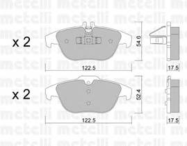 METELLI 22-0666-0 Комплект гальмівних колодок,