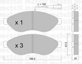 METELLI 22-0708-0 Комплект тормозных колодок,