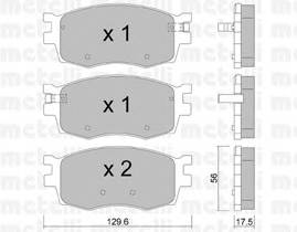 METELLI 22-0724-0 Комплект гальмівних колодок,