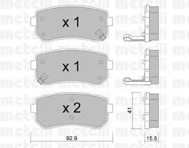 METELLI 22-0725-0 Комплект тормозных колодок,