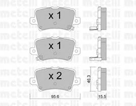 METELLI 22-0729-0 Комплект гальмівних колодок,