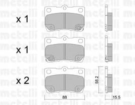 METELLI 22-0761-0 Комплект тормозных колодок,