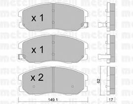 METELLI 22-0778-0 Комплект тормозных колодок,