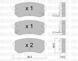 METELLI 22-0815-0 Комплект гальмівних колодок,