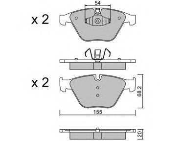 METELLI 22-0558-6 Комплект гальмівних колодок,